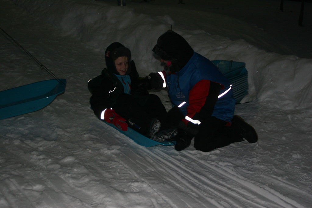 Sledging in Lapland