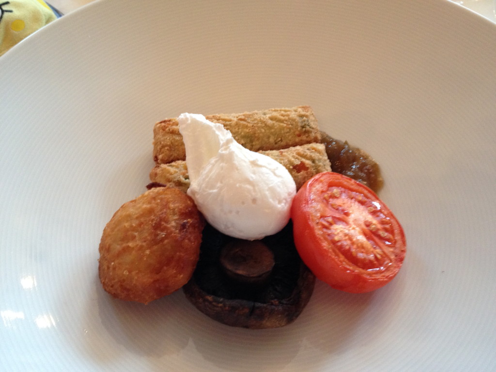 vegetarian breakfast at the Lakeside