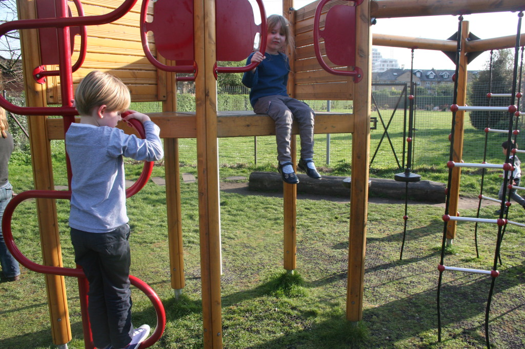 Playing in Canbury Park, Kingston upon Thames