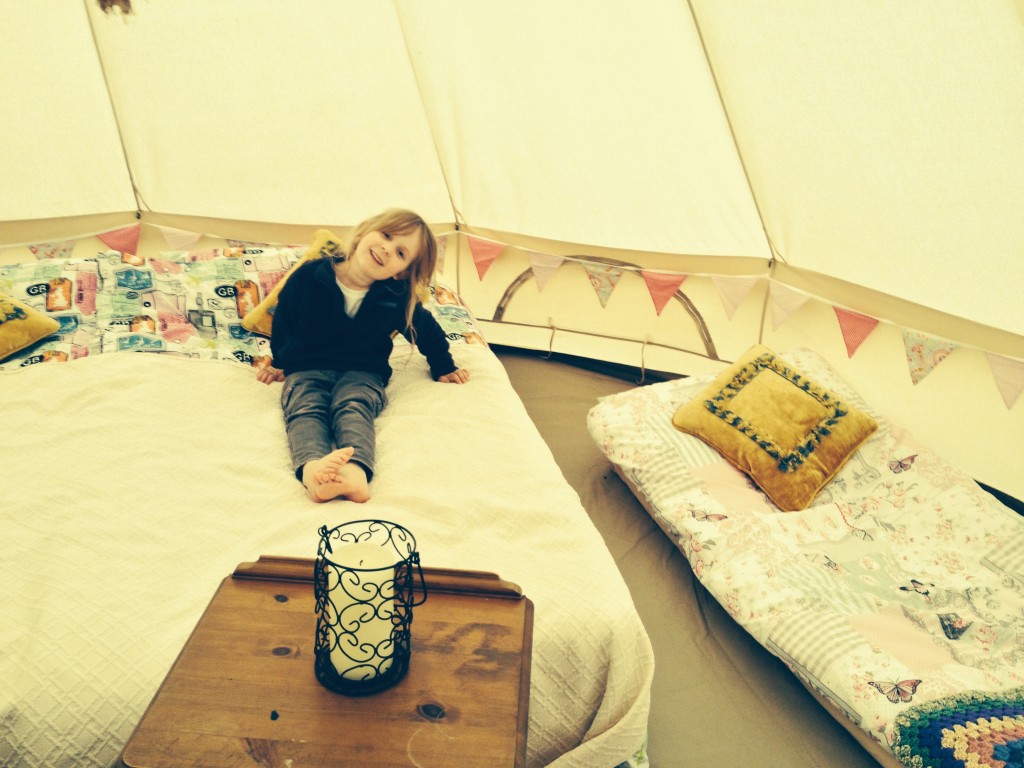 Glamping in Jersey. Bell Tents at Daisy Cottage Jersey, Channel Islands