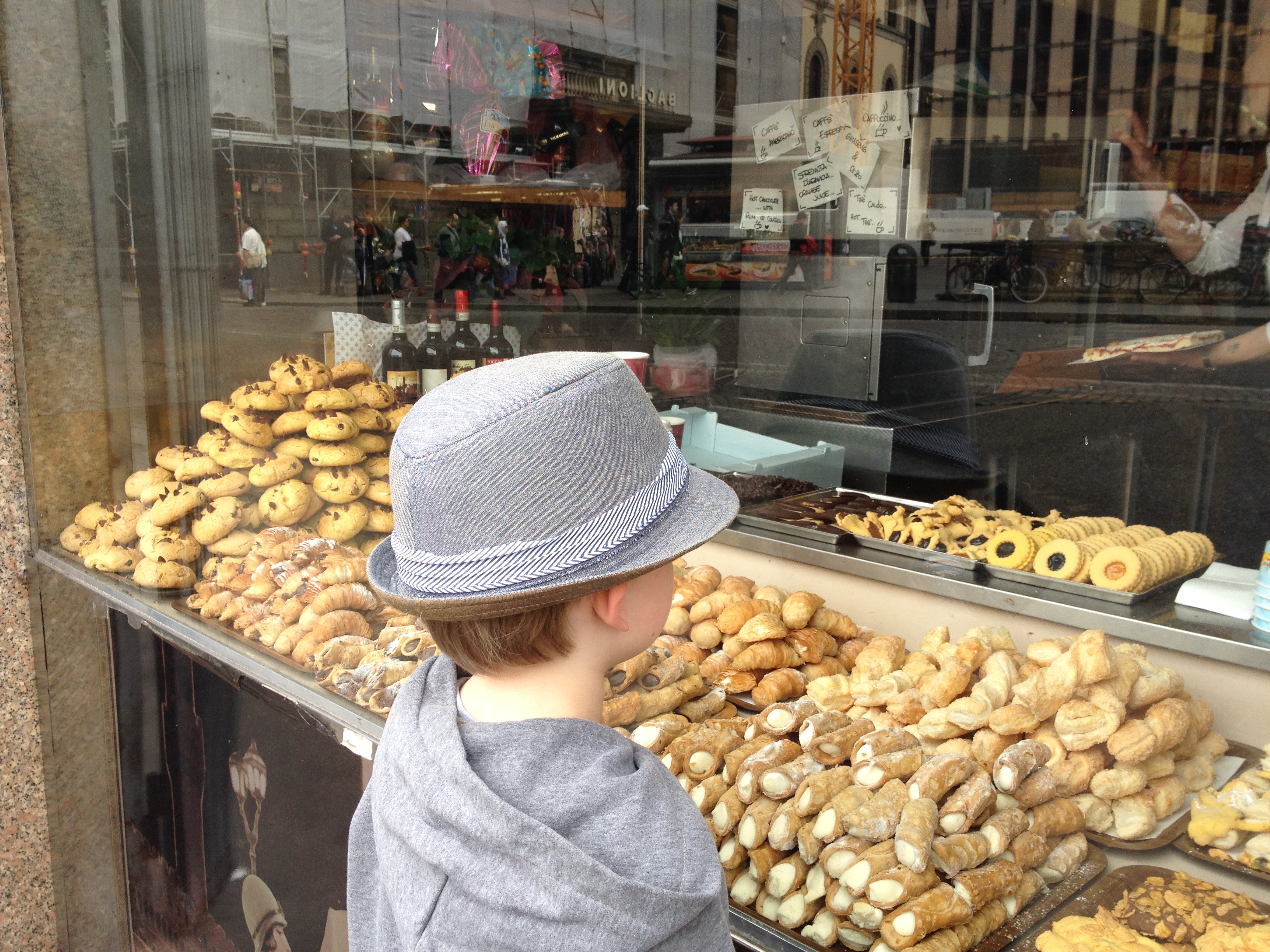 Picking up biscotti