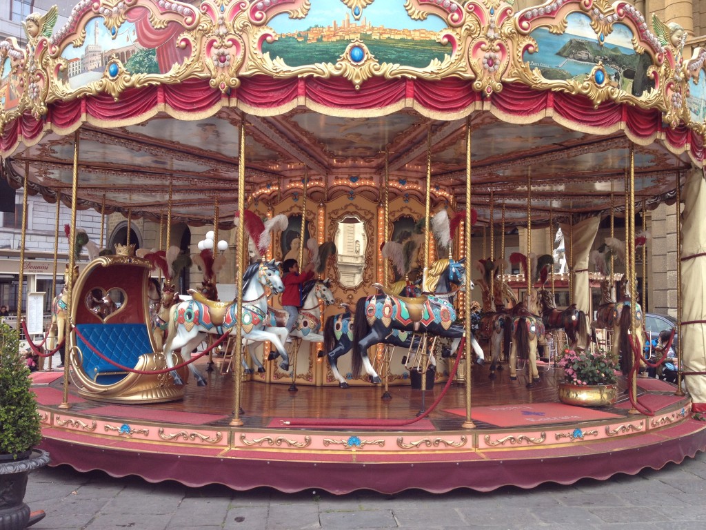 The famous carousel in Piazza della Republica, Florence