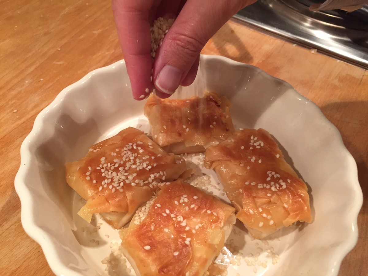 A Taste of our Travels - Meliasti (Feta cheese with sesame and honey) {Rhodes, Greece}