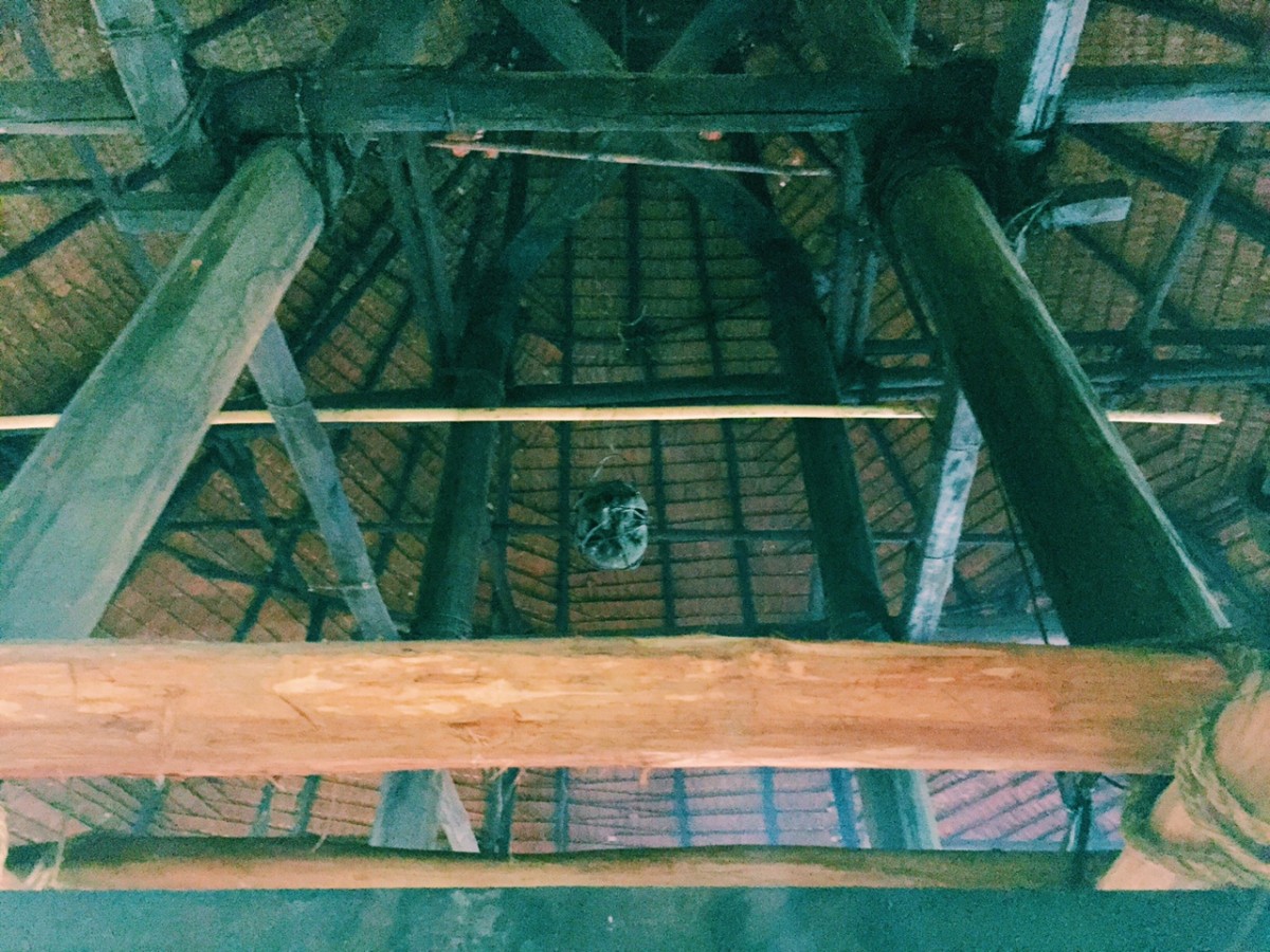 A skull in one of the houses at the Sarawak Cultural Centre, Borneo