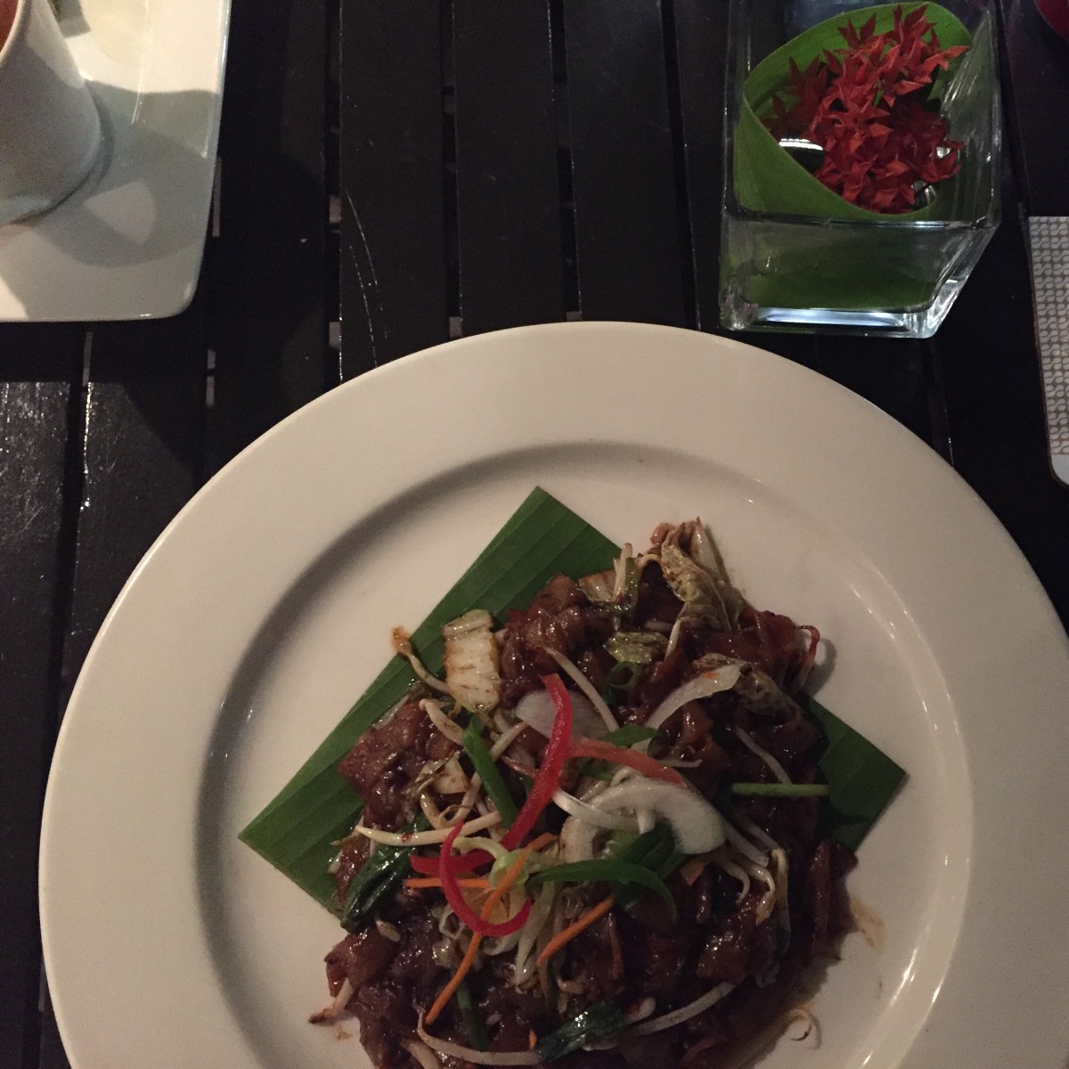 vegetarian version of Char kuay teow
