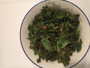 A taste of our travels - Vegan cheesy, spicy kale crisps (British)