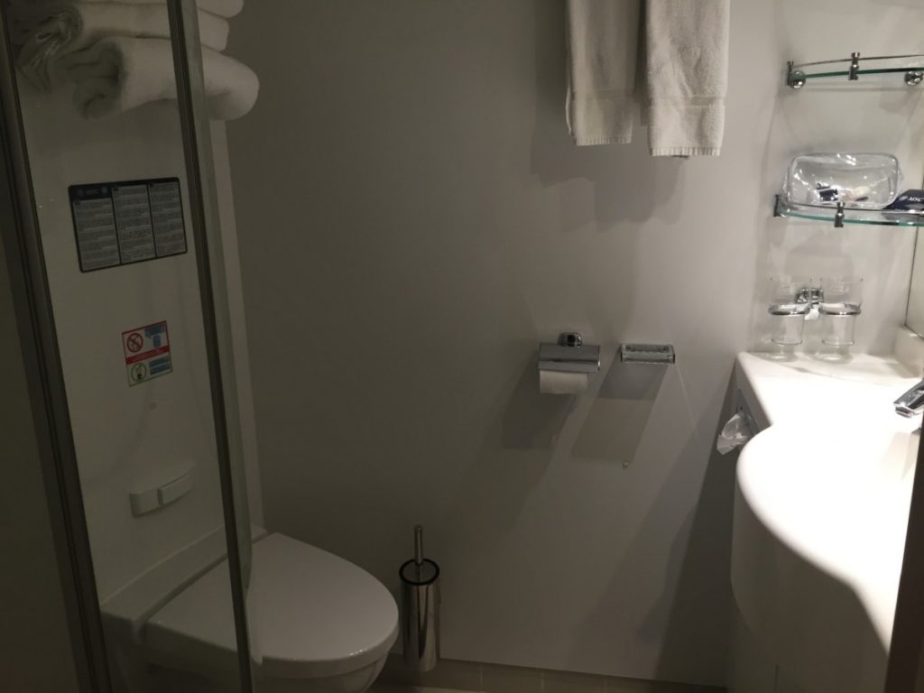 Bathroom - MSC Preziosa review - A 7 day cruise in the Mediterranean for families - copyright: www.globalmousetravels.com