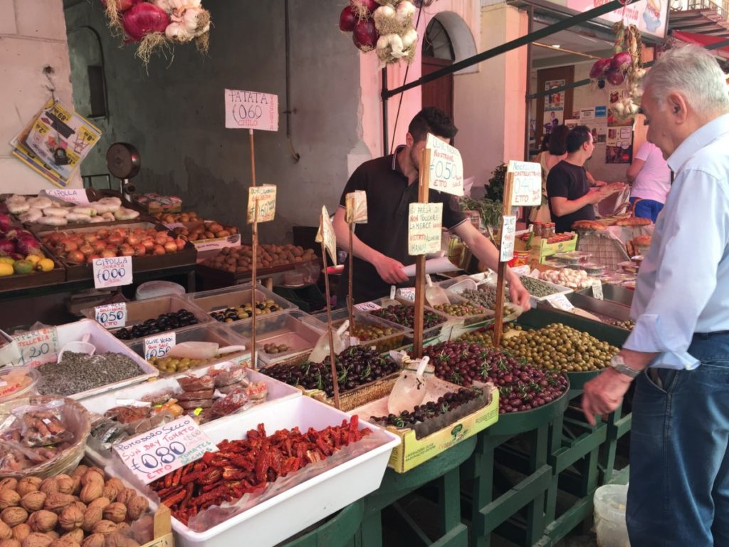 Fruit and vegetables for sale in Palermo