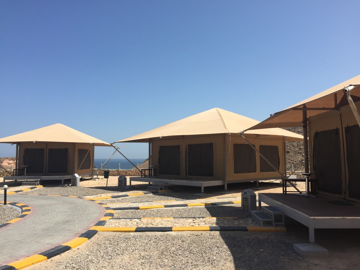 glamping tents at Ras al Jinz