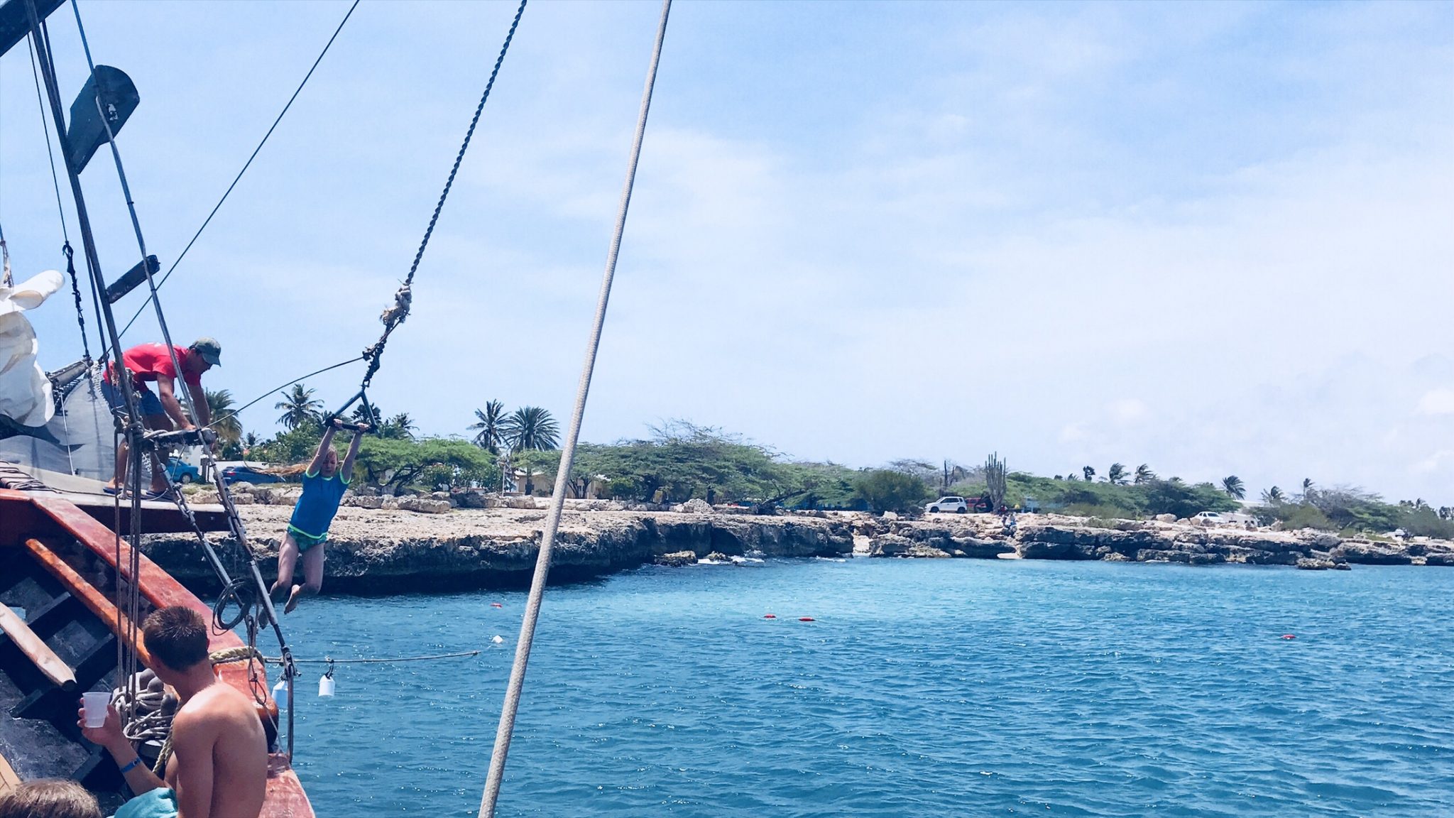 Swinging out to sea