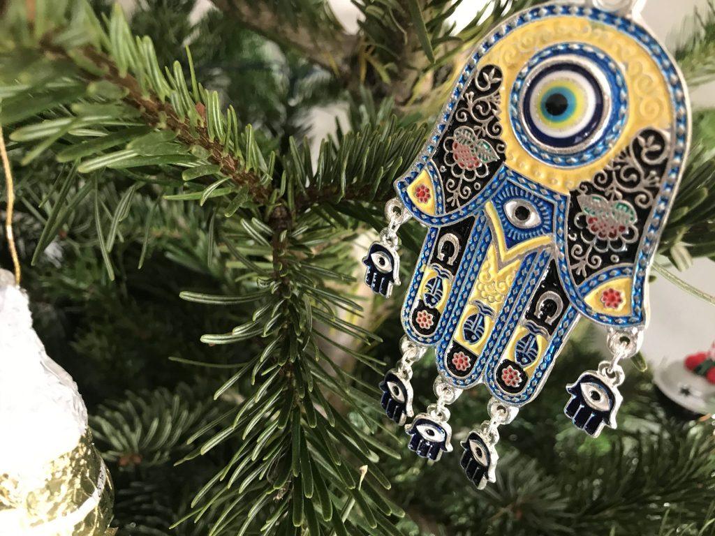 Hand of Fatima Christmas decoration from Morocco