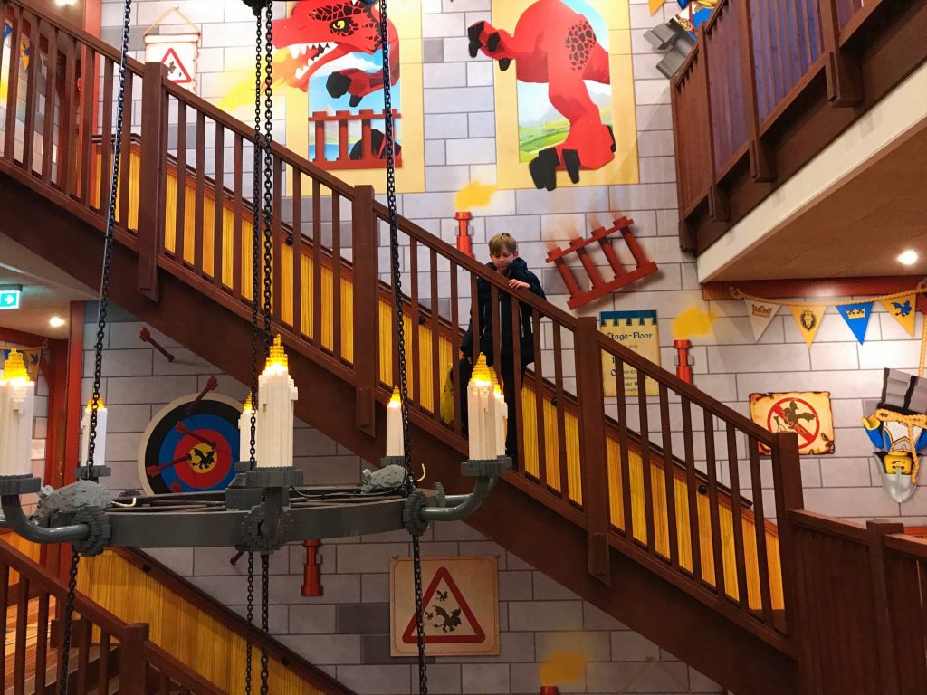 Chanderliers at the LEGOLAND Castle Hotel in Billund, Denmark