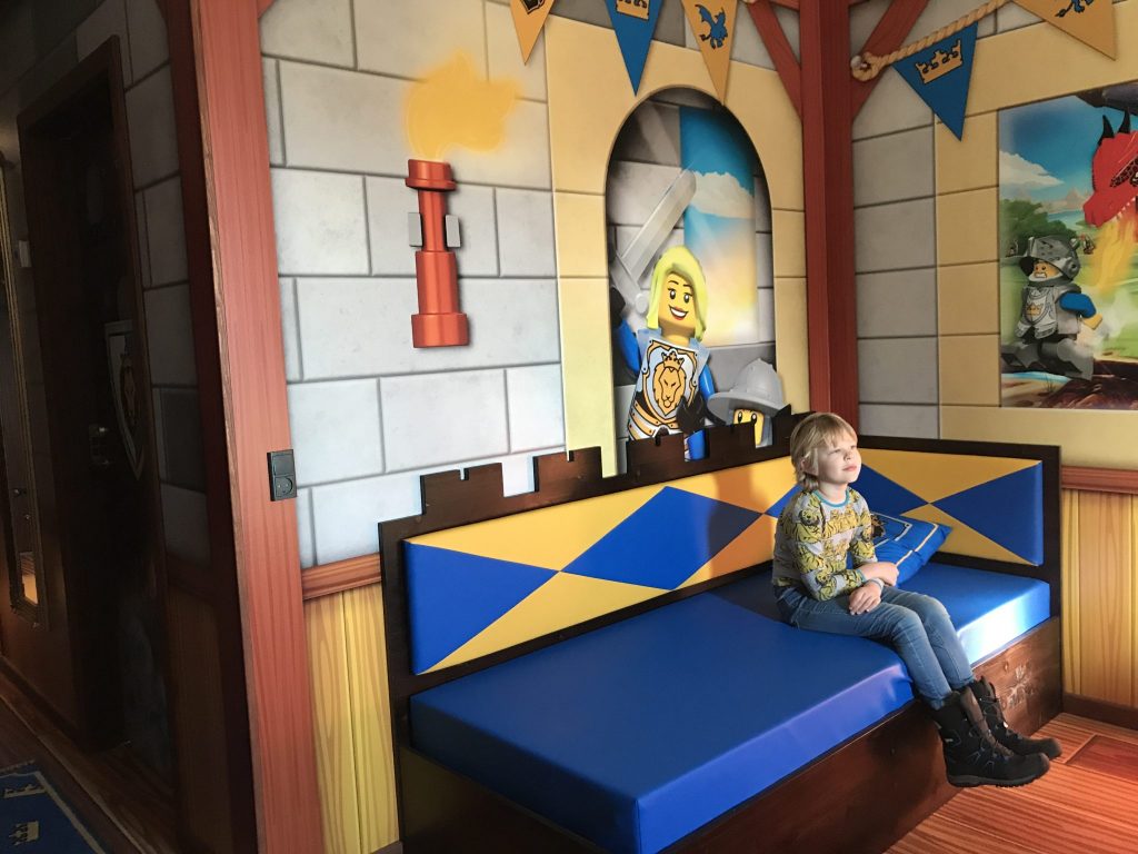 sofa bed in the LEGOLAND Castle Hotel in Billund, Denmark