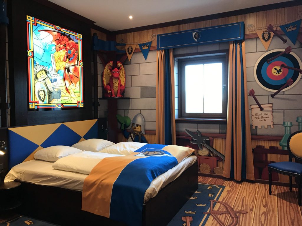 Bedroom at the LEGOLAND Castle Hotel in Billund, Denmark