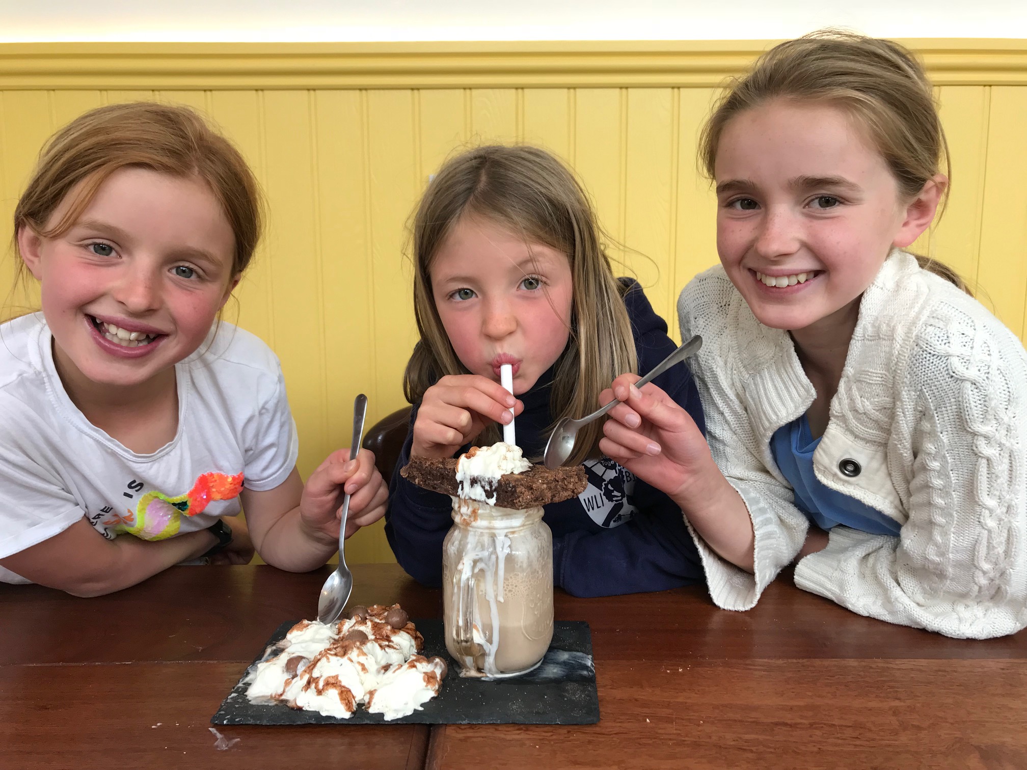 Milkshake drinking