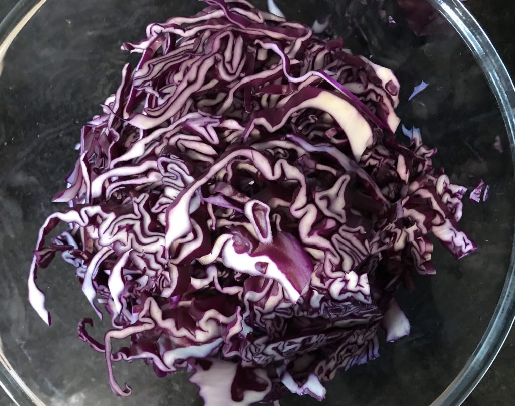 Shred the cabbage