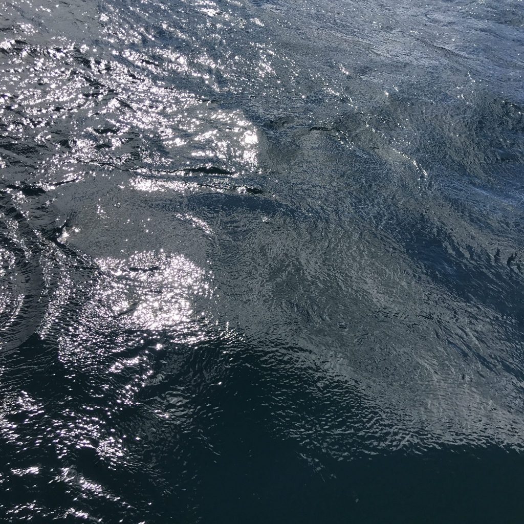 The sea around Mousa Shetland is coloured by the peat