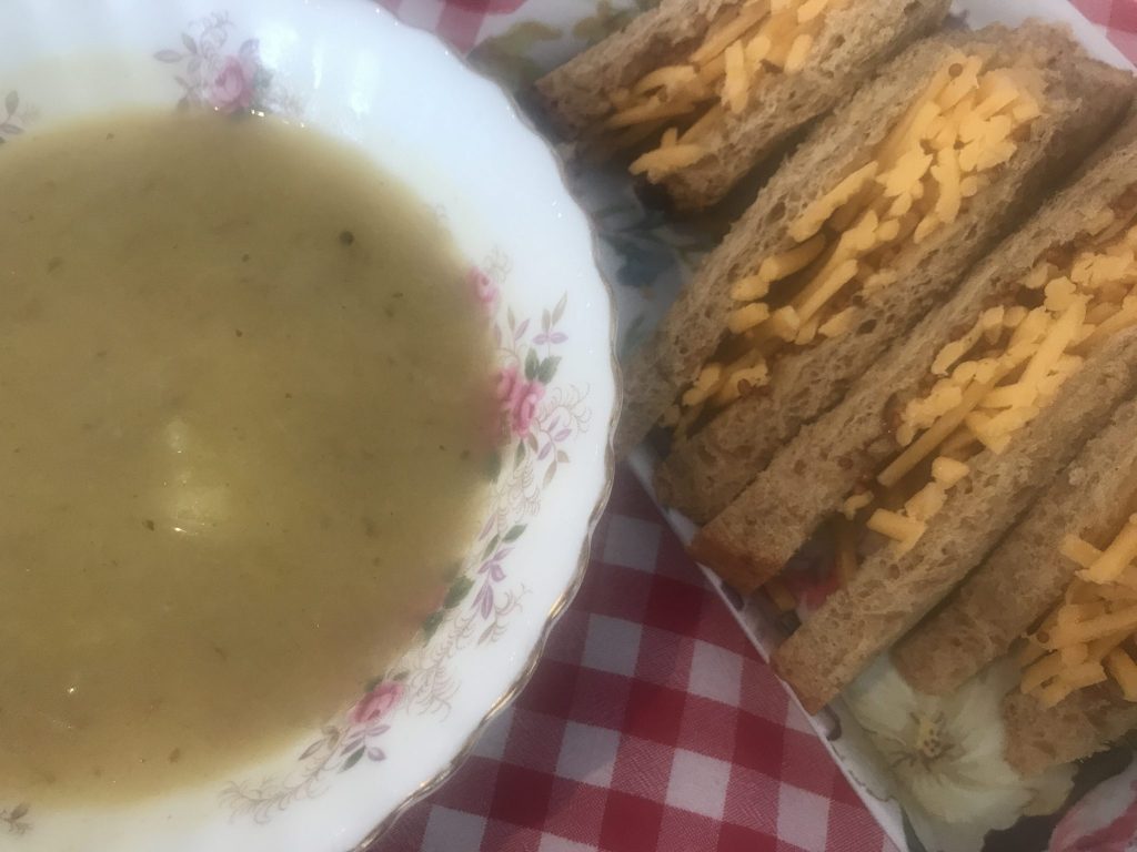 Soup and sandwiches at Victoria's Vintage Tea Rooms, Unst, Shetland