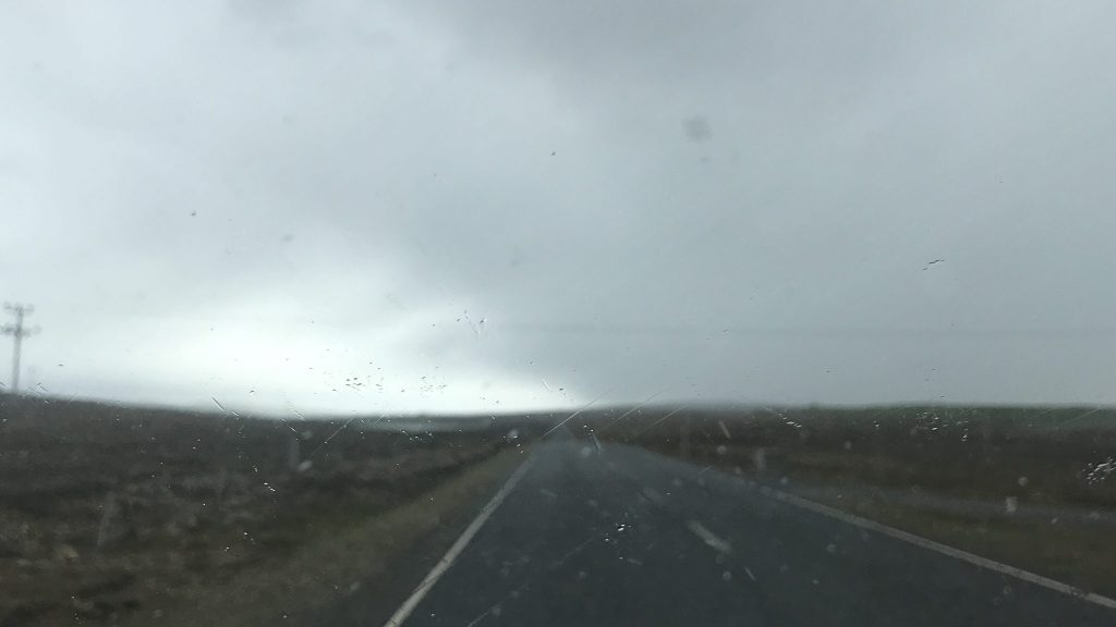 Dark skies loom over Unst, Shetland