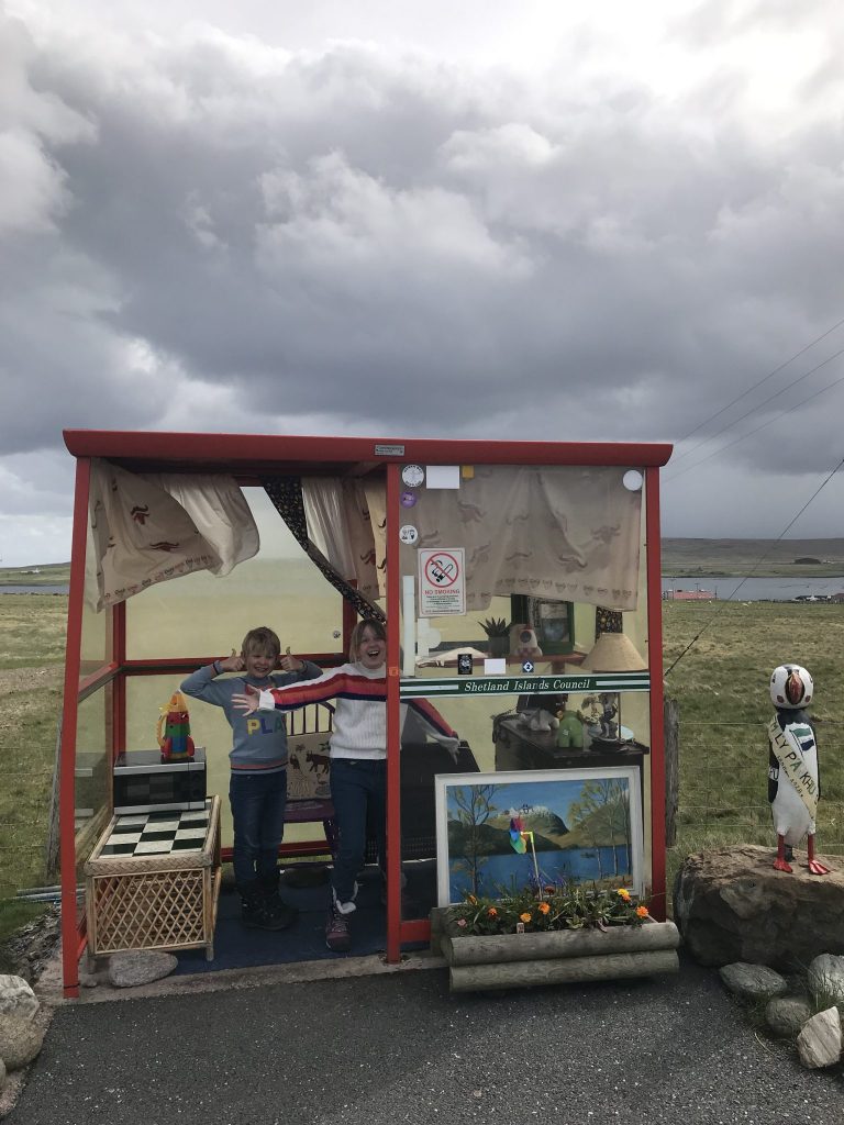 Bobby's Bus Shelter, Unst, Shetland