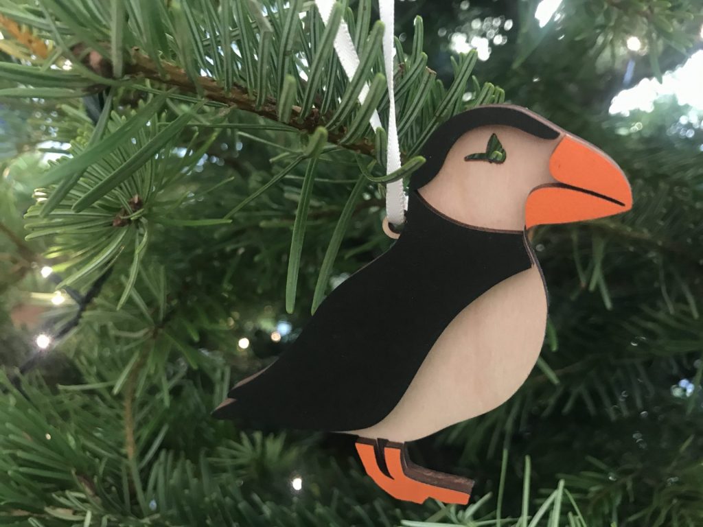 Puffin Christmas tree decoration