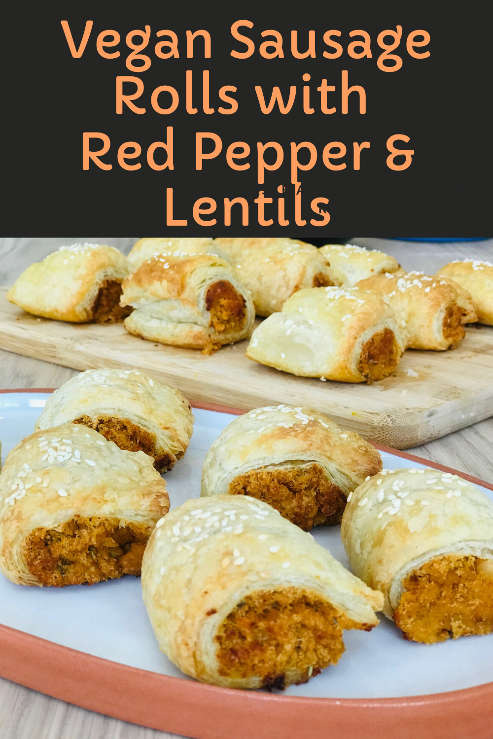 The best vegan sausage rolls recipe with red pepper & lentils - these #vegan sausage rolls are packed full of flavour and also healthy lentils. For a picnic or weekend treat you can’t get better than these lovely bites of tastiness. #vegetarian #plantbased and really easy to make.