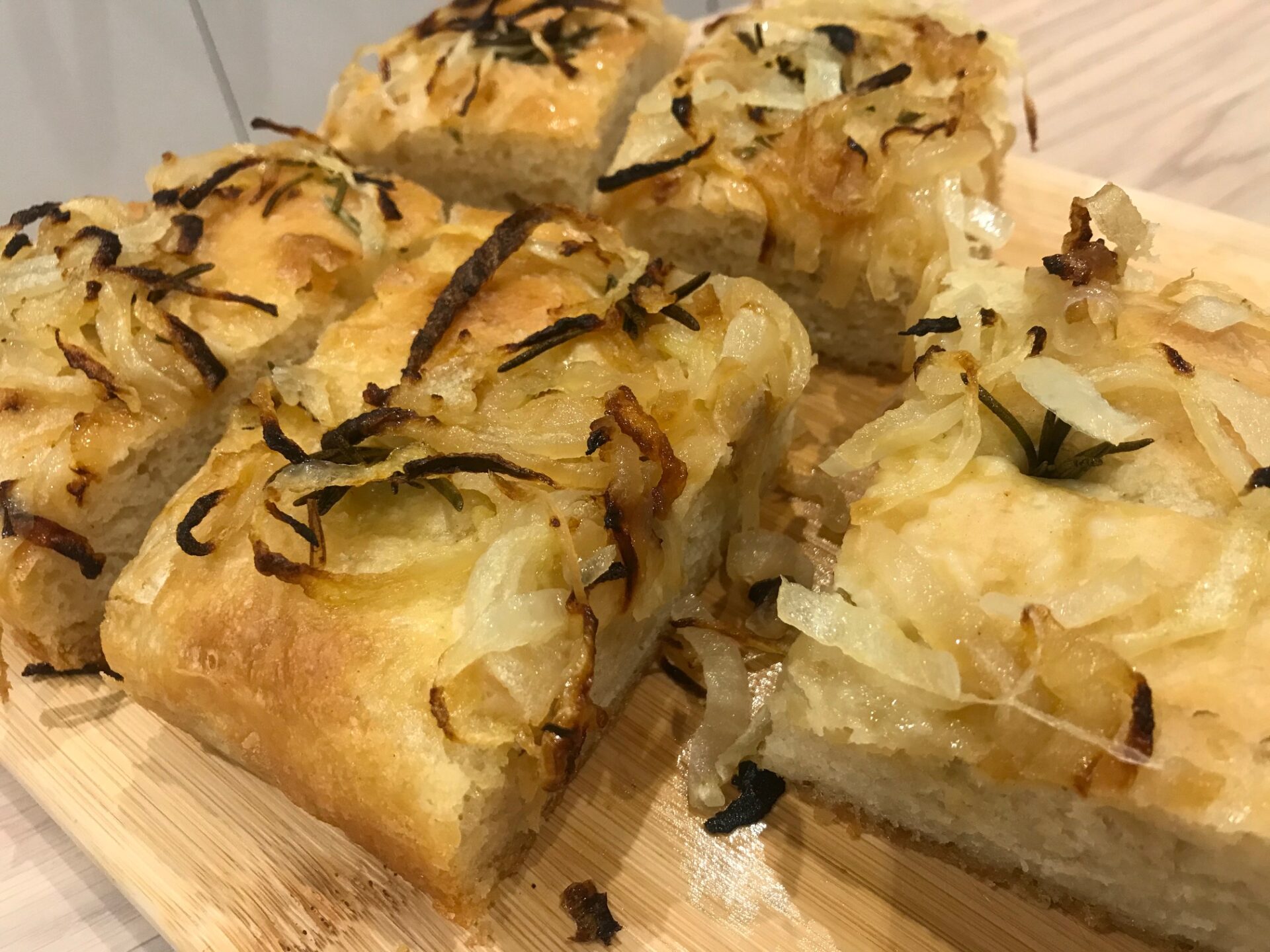 Vegan onion focaccia recipe