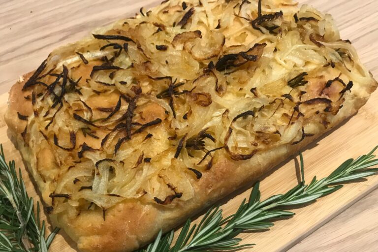 Vegan onion focaccia recipe