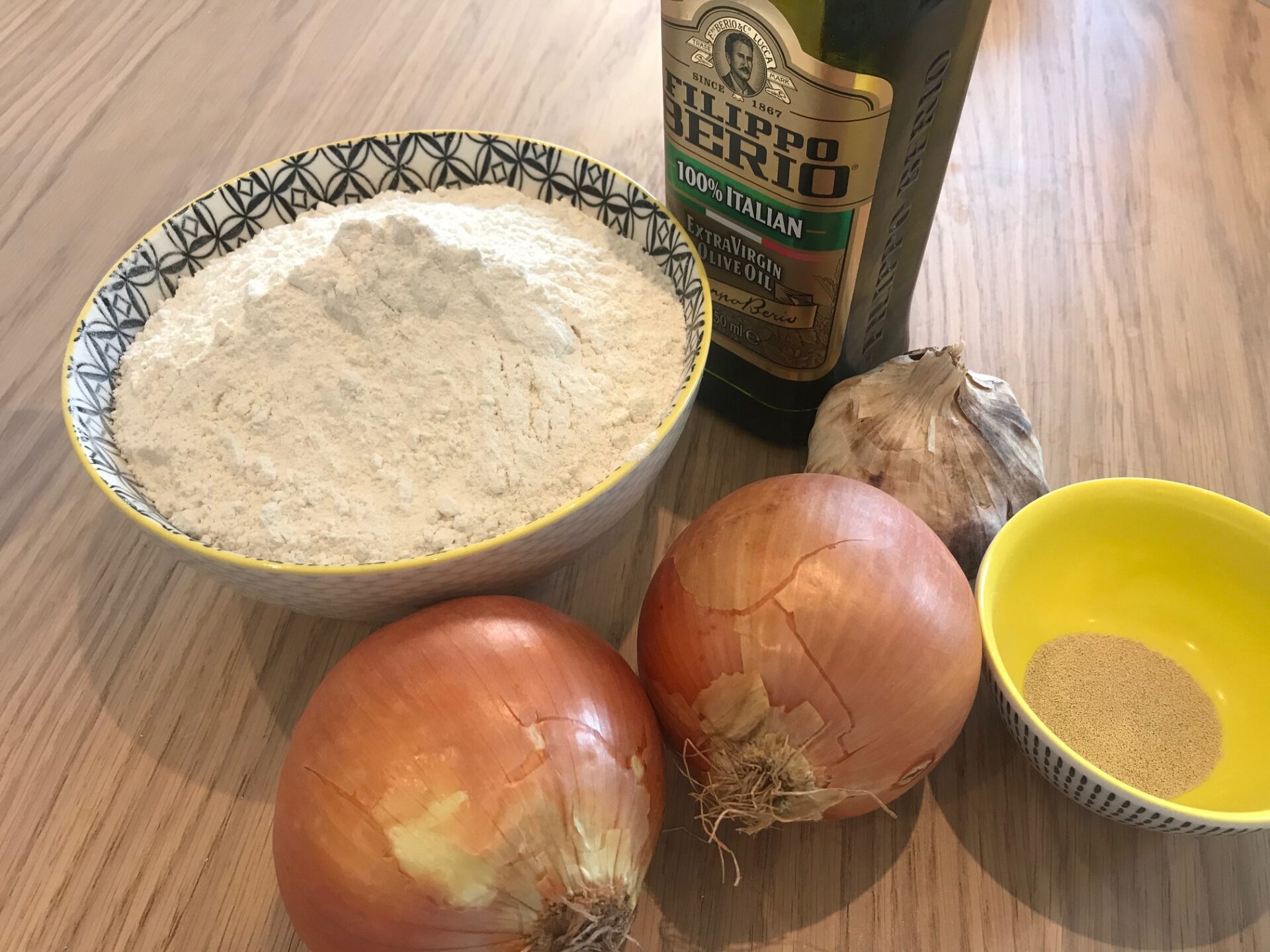 Vegan onion focaccia recipe