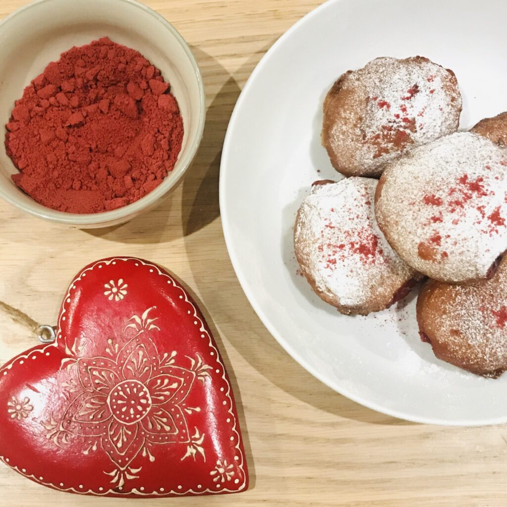 A taste of our travels - vegan lingonberry doughnuts