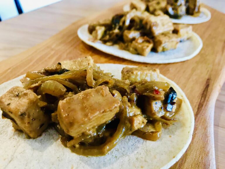 Easy vegan rajas tacos recipe