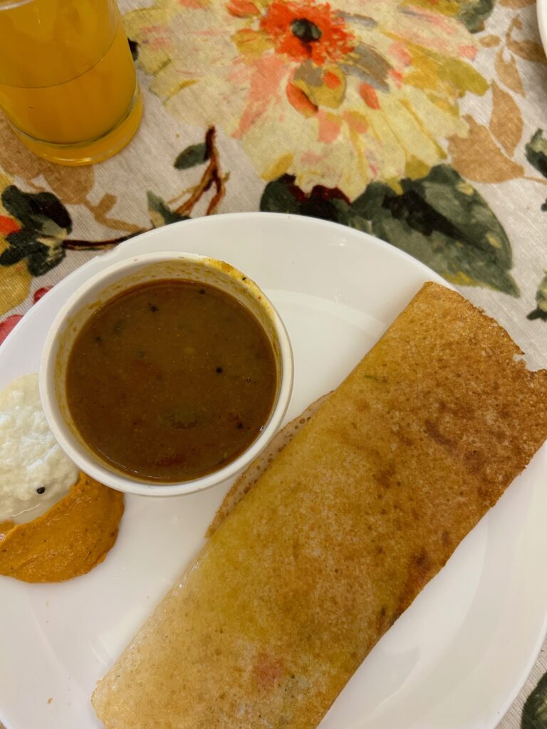 Masala dosa breakfast - Grand Imperial Hotel Agra India