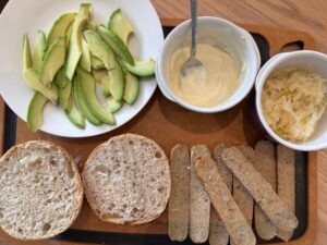 Vegan Bavarian sausage and sauerkraut roll