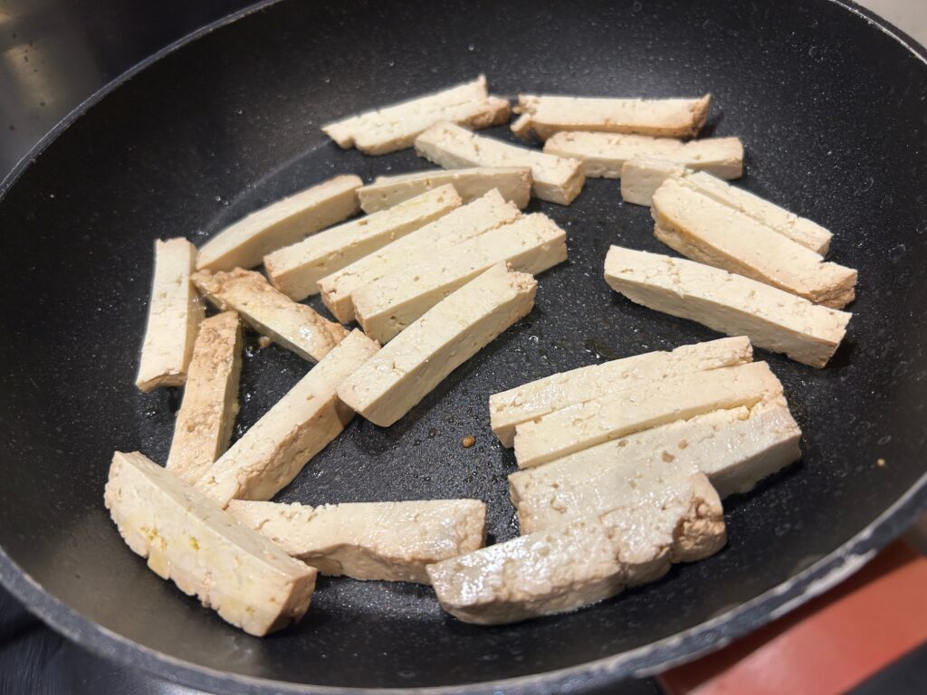Cook the tofu