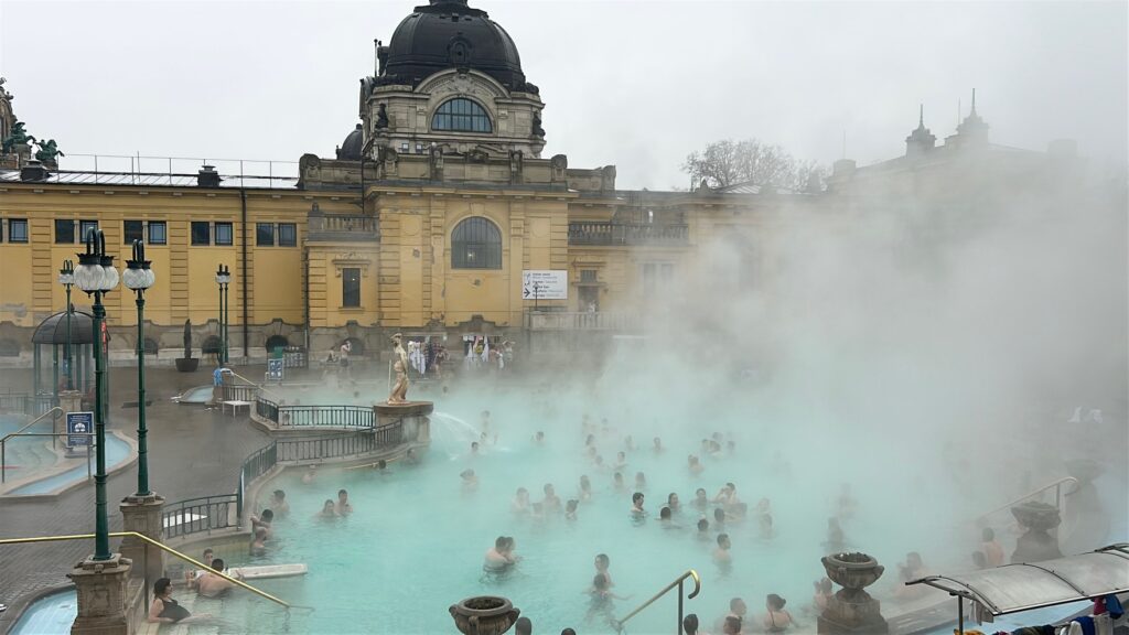 Szechenyi Baths in winter - Budapest thermal baths winter visit
